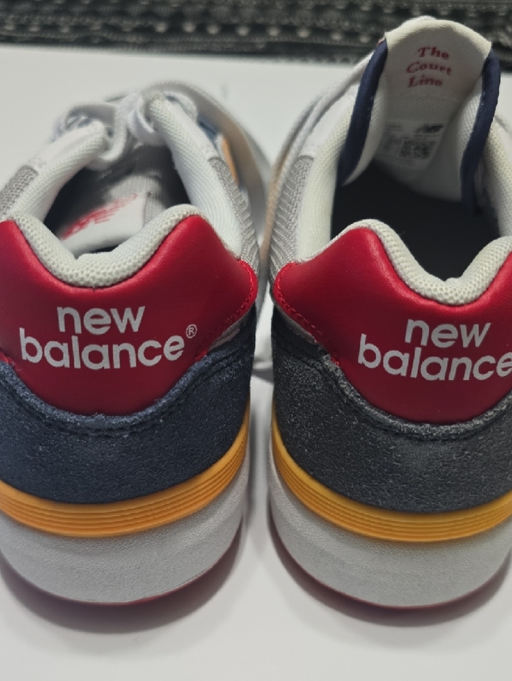 New Balance Navy Gray Yellow Low-Top Sneakers - Picture 5 of 6